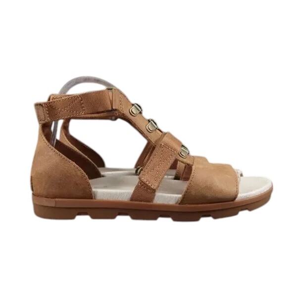 Sorel Shoes Women 9 Sandal Gladiator Fashion Comfort Leather Torpeda Carly Brown - Picture 1 of 13